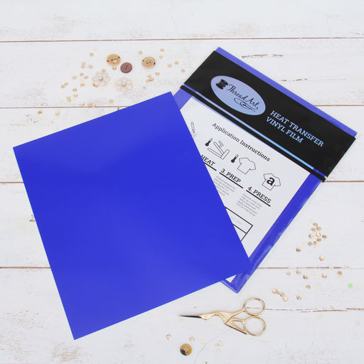 Royal Blue Iron On Vinyl - Heat Transfer Pack of Sheets —
